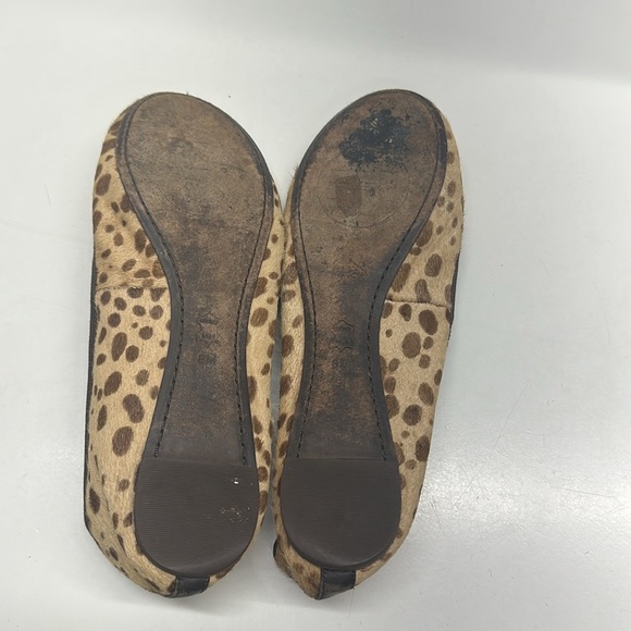 Tory Burch Ballet Flats Slip On Shoe Round Toe Cheetah Animal Print Brown Size 8 - Picture 7 of 8